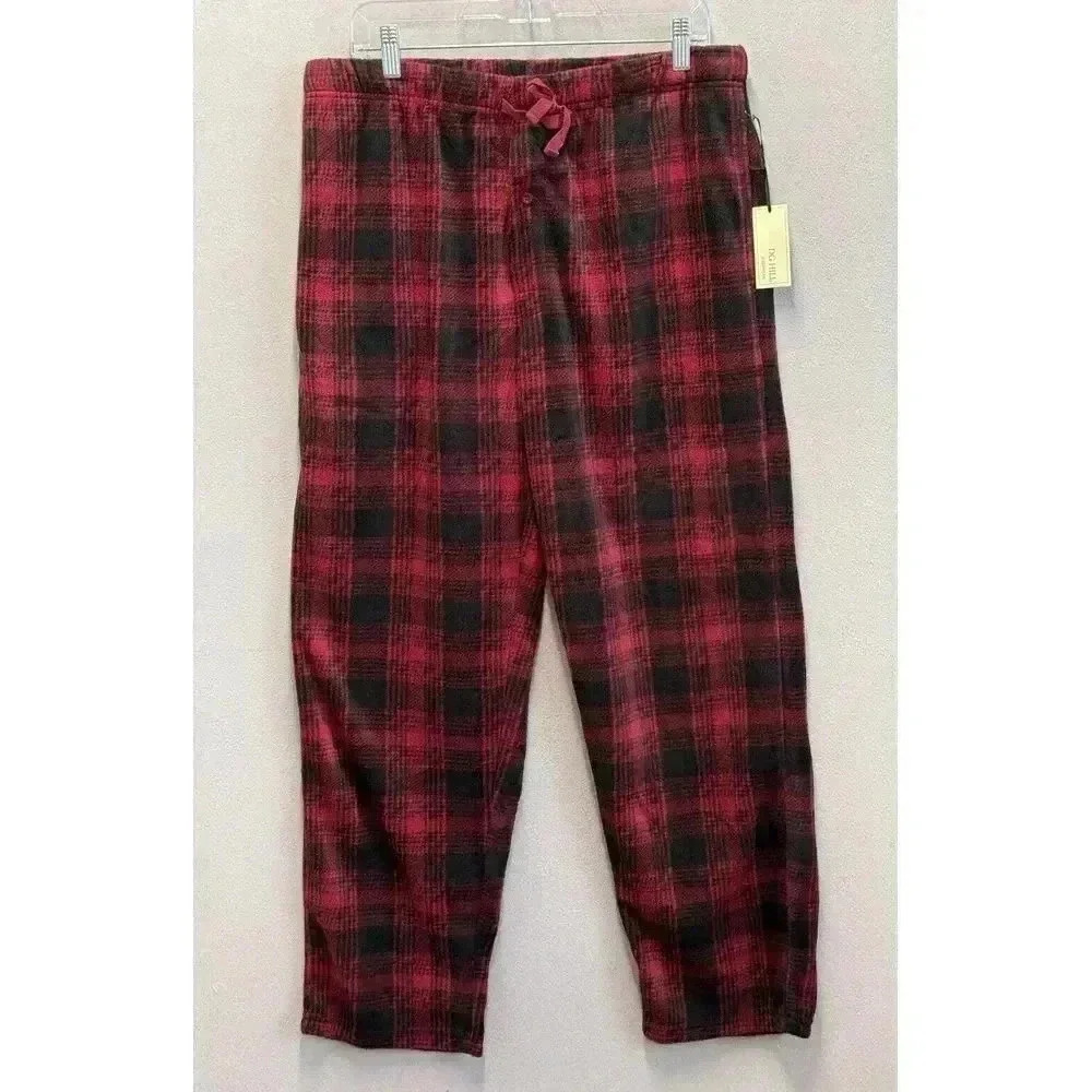 DG Hill‎ Sleepwear Men's Sz Large Red Flannel Pajama Comfy Pants NEW!
